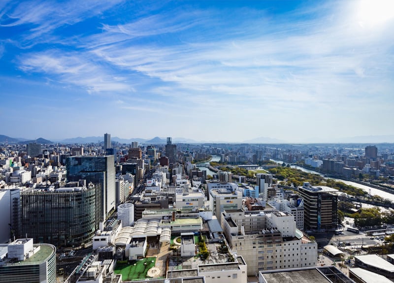 Pemandangan panorama Kota Hiroshima