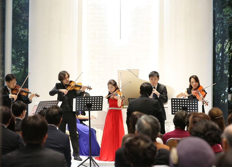 Charity concert for the victims of the floods in western Japan 