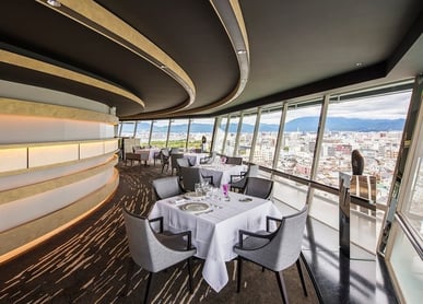 The only restaurant in Kyoto with a revolving observation deck. thumbnail