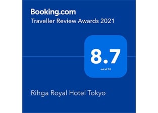 Traveler Review Award 2021 We have achieved a review score of 8.7 and received an award from 